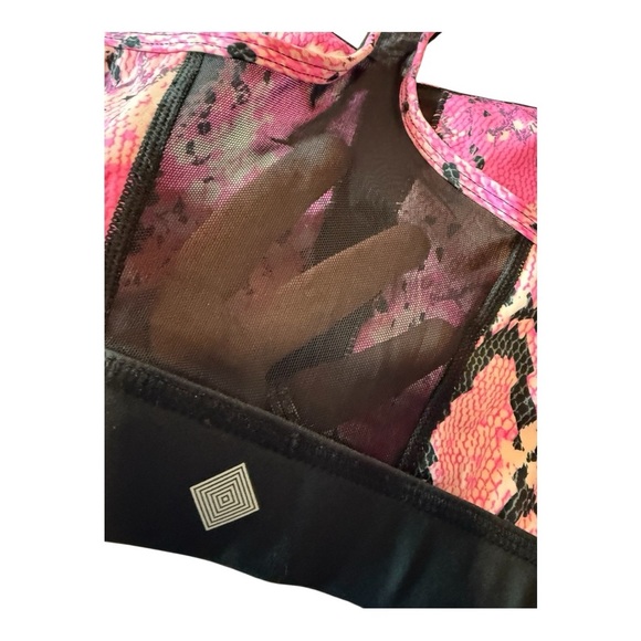 Rise Active Medium Impact  Racerback Mesh Black Band Sports Bra Size Large NWOT - Picture 6 of 14